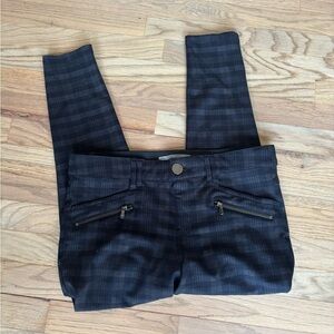 Wit & Wisdom Skinny Pants Gray Plaid Button 10P